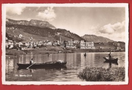 TCH-14 St.Moritz-Dorf Und See.  Belebt. Stempel St Moritz-BAd 1938 - St. Moritz