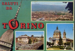 Saluti Da Torino - Vedutine - 92 - Formato Grande Viaggiata - Multi-vues, Vues Panoramiques