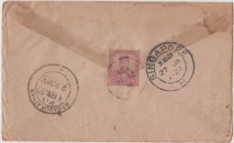 Johore, Malaysia, Commercial Cover, Singapore To India, As Per The Scan - Johore