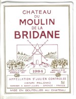LOT 3 ETIQUETTES BOUTEILLE VIN - St Julien "Chat. Moulin Bridane"84 Et "Chat. Beauregard"75, Médoc "Chateau Queyzans" 92 - Collections, Lots & Séries