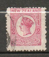 N ZELANDE Victoria 1/2p Rose 1873 N°38 - Used Stamps