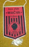 BOXING CLUB MACVA , SABAC , SERBIA , FLAG 90 X 140 Mm - Habillement, Souvenirs & Autres