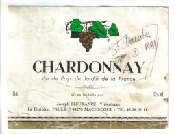 LOT 3 ETIQUETTES BOUTEILLE VIN - Chardonnay Joseph Fleurance, Saumur Champigny " Domaine Des 2 Bourgs,  Blanc De Blanc - Lots & Sammlungen