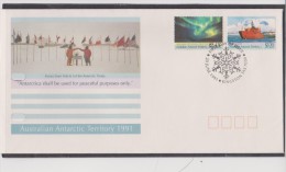 Australia Antarctic Territory Atlantic Treaty Peaceful Pur 1991 FDC Scott L81-82 - FDC