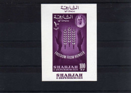 Sharjah: 1963 Bloc Feuillet N°3 Lutte Contre La Faim - Against Starve
