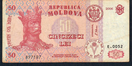 MOLDOVA  P14e  50  LEI   2008  #E.0052    VF - Moldawien (Moldau)