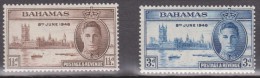 Bahamas, 1946, SG 176 - 177, Mint Hinged - 1859-1963 Crown Colony