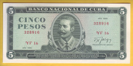 CUBA - Billet De 5 Pesos. 1990. Pick: 103d. NEUF - Cuba