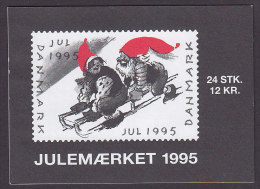 Denmark Markenheftchen Booklet 1995 Christmas Seal Weihnachten Jul Noel Natale Navidad (2 Scans) MNH** - Booklets