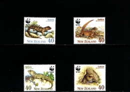 NEW ZEALAND - 1991  WWF  THE TUATARA  SET  MINT NH - Unused Stamps