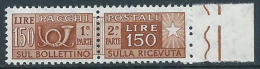 1955-79 ITALIA PACCHI POSTALI STELLE 150 LIRE MNH ** - JU59-7 - Colis-postaux