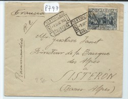 LETTRE RECOMMANDEE DE BARCELONNE¨POUR LA FRANCE 1936 - Machines à Affranchir (EMA)