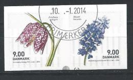 Danemark 2014 N°1736/1737 Oblitérés Fleurs - Usati