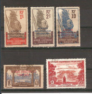 A.E.F. GABON Lot De 5 Timbres Oblitérés //  Livraison En Vrac Sans Présentoir / (à L´unité Sur Demande 0.30 Euro) - Autres & Non Classés