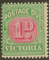 VICTORIA 1895 1d Postage Due SG D12 HM #JQ162 - Nuevos