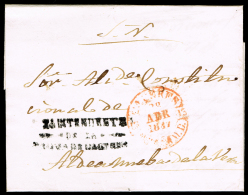 CACERES PREF. - JARANDILLAS PE 2 R - 1847 CARTA CIRC. - MARCA DE LLEGADA - ...-1850 Préphilatélie