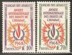 Afars And Issas 1968 Mi# 16-17 ** MNH - International Human Rights Year - Ungebraucht