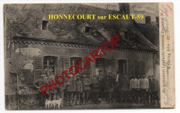 HONNECOURT Sur ESCAUT-Carte Allemande-Guerre 14-18-1WK-Frankreich-France-59-Feldpost- - Marcoing