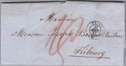 Heimat VD VEVEY 1857-08-28 Brief Nach Fribourg - ...-1845 Prephilately