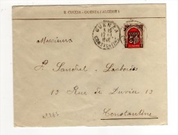 ENVELOPPE DE OUENZA POUR CONSTANTINE 05/10/1940 - Briefe U. Dokumente