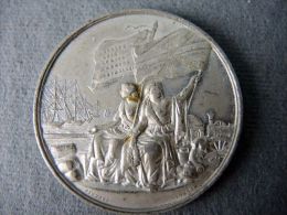 GROßBRITANIEN AUSTELLUNG 1862 ZINNMEDAILLE_ IGNIERT 1862 MEDAILLE #m155 - Monedas Elongadas (elongated Coins)