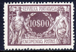 !										■■■■■ds■■ Portugal Parcel Post 1920 AF#17* "Commerce" 10$00 CV €154,00 (x9094) - Nuevos