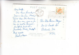 HONGKONG, 1954, Michel 187, One Doller Queen Elisabetz II, Postcard To USA, 1962 - Briefe U. Dokumente