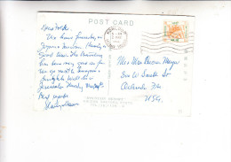 HONGKONG, 1954, Michel 187, One Doller Queen Elisabetz II, Postcard To USA, 1962 - Covers & Documents