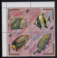 Burundi MNH Scott #C210 Block Of 4 24fr Fish - Neufs