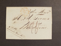 (3062) Stampless Cover From Sunderland 1852 - ...-1840 Prephilately