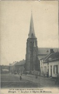 Elouges.  -   La Place Et L´Eglise Du Monceau.  -   Prachtkaart  1910  Naar   Uccle - Dour