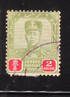 Malaya Johore 1921-40 Sultan Ibrahim $2 Used - Johore