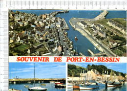 PORT EN BESSIN  -    Souvenir  -  3 Vues - Port-en-Bessin-Huppain