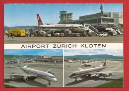TDS2-17  Airport Zürich Kloten, Multivues, Swissair, Air Canada, Nicht Gelaufen - Kloten