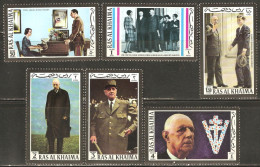 Ras Al-Khaima 1972 Mi# 670-675 A ** MNH - Charles De Gaulle - Ras Al-Khaima