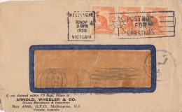 KANGOROOS, STAMP ON COVER, 1950, AUSTRALIA - Storia Postale