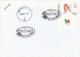 ATHENES´04 OLYMPIC GAMES, BOXING, STAMP AND SPECIAL POSTMARK ON COVER, 2004, ROMANIA - Summer 2004: Athens