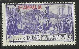 EGEO 1930 STAMPALIA FERRUCCI CENT. 20 CENTESIMI USATO USED OBLITERE´ - Aegean (Stampalia)