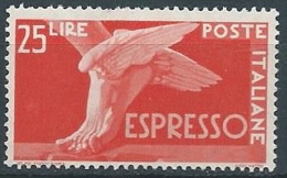 1945-52 ITALIA ESPRESSO DEMOCRATICA 25 LIRE MNH ** - W12 - Poste Exprèsse/pneumatique