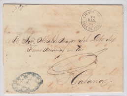 1862-H-8. * CUBA ESPAÑA SPAIN. ISABEL II. CORREO OFICIAL. 1862. OFFICIAL MAIL. SOBRE C/ FECHADOR CIENFUEGOS. - Vorphilatelie