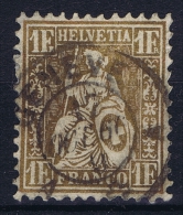 Switserland, 1862 Yv Nr 41 A  Used  Mi Nr 28  Dark Doré - Used Stamps