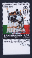 2013 SAN MARINO "JUVENTUS CAMPIONE D´ITALIA 2012/2013" SINGOLO ANNULLO PRIMO GIORNO - Usati