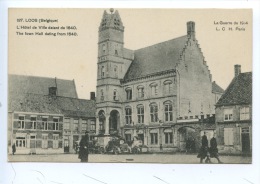 Belgique : Loos - Hotel De Ville Datant De 1640 - La Guerre De 1914 LCH Paris (animée) - Lo-Reninge