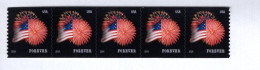 291906399  2014 SCOTT 4868 (XX)  POSTFRIS MINT NEVER HINGED  - STRIP OF 5 FLAG AND FIREWORKS - Nuovi