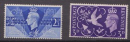 Great Britain, 1946, SG 491 - 492, Set Of 2, MNH - Unused Stamps