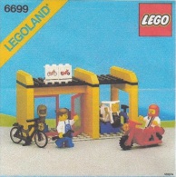 Lego 6699 Magasin De Réparation Vélos, Motos Avec Copie Couleur Du Plan 100 % Complet Voir Scan - Lego System