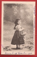 TDI1-19  Jeune Fille Au Panier.  Cachet Brévine 1902 - La Brévine