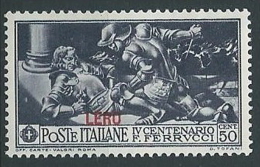 1930 EGEO LERO FERRUCCI 50 CENT MH * - G029 - Egée (Lero)
