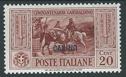 1932 EGEO CALINO GARIBALDI 20 CENT MH * - G032 - Egeo (Calino)