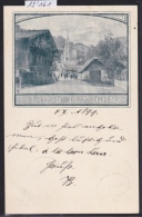 Gruss Aus Lungern - Im Dorf Mit Neue Kirche Gerade Aus - 1899 (13´161) - Lungern